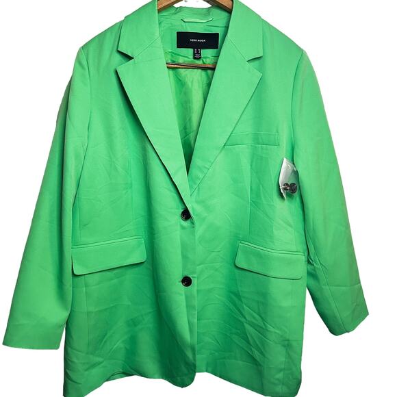 Vero Moda Blazer Green 4 NWOT Jacket Academia Office Career - Picture 1 of 5